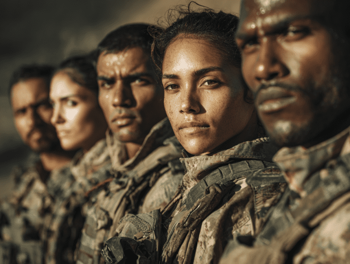 Military Child Custody. A group of soldiers on deployment.